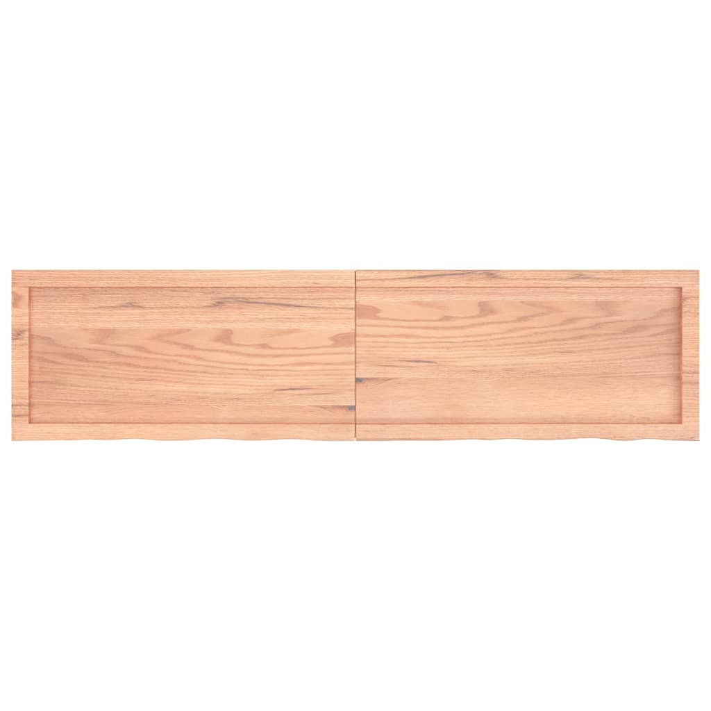 Wall Shelf Light Brown 160X40X(2-4) Cm Treated Solid Wood Oak