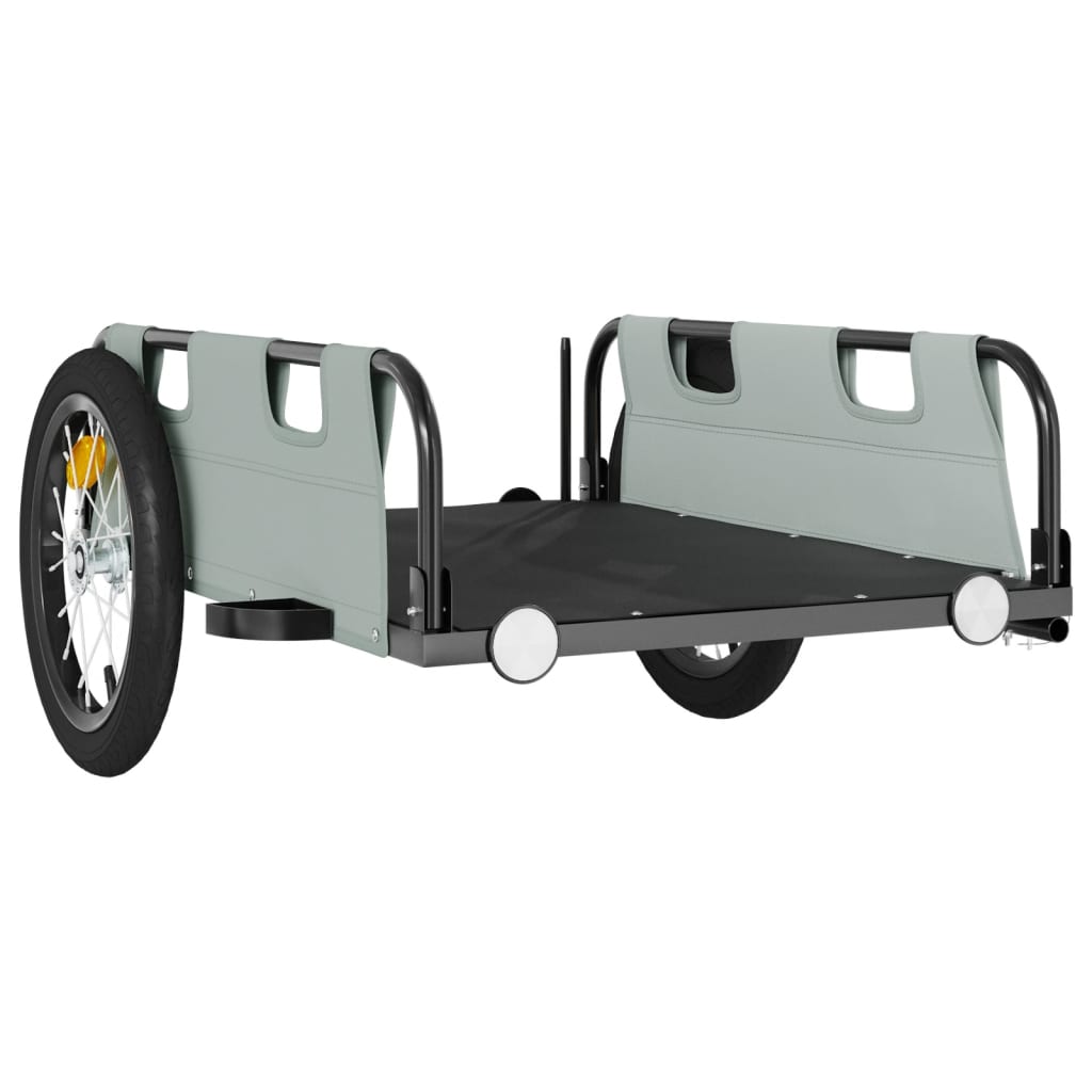 Bike Trailer Grey Oxford Fabric And Iron