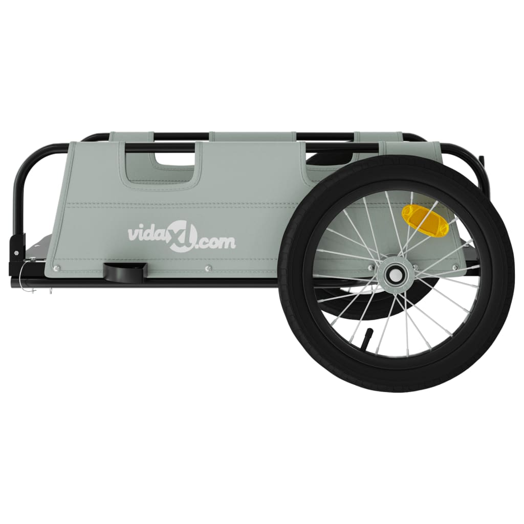 Bike Trailer Grey Oxford Fabric And Iron