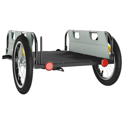 Bike Trailer Grey Oxford Fabric And Iron