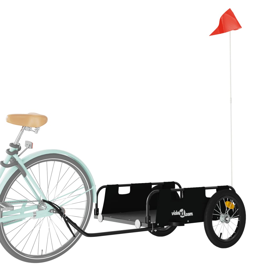 Bike Trailer Black Oxford Fabric And Iron