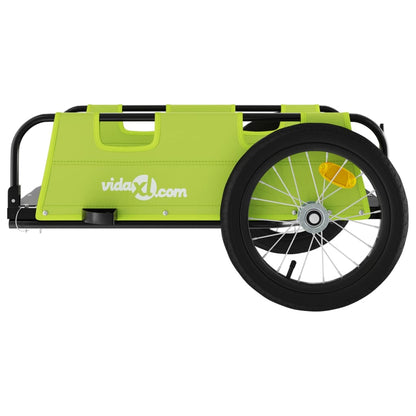 Bike Trailer Green Oxford Fabric And Iron