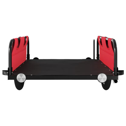 Bike Trailer Red Oxford Fabric And Iron