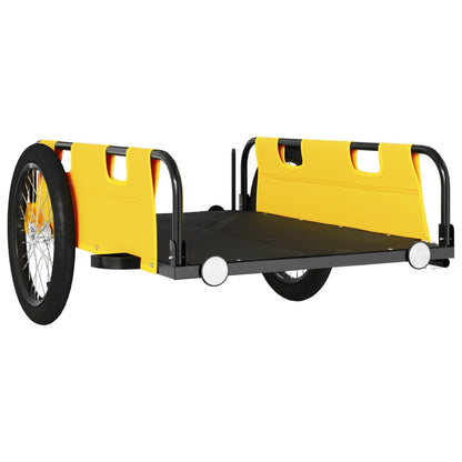 Bike Trailer Yellow Oxford Fabric And Iron