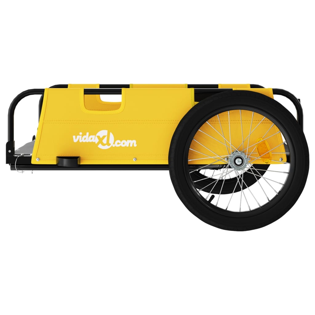 Bike Trailer Yellow Oxford Fabric And Iron