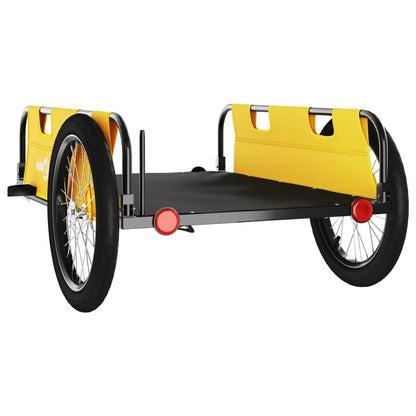 Bike Trailer Yellow Oxford Fabric And Iron