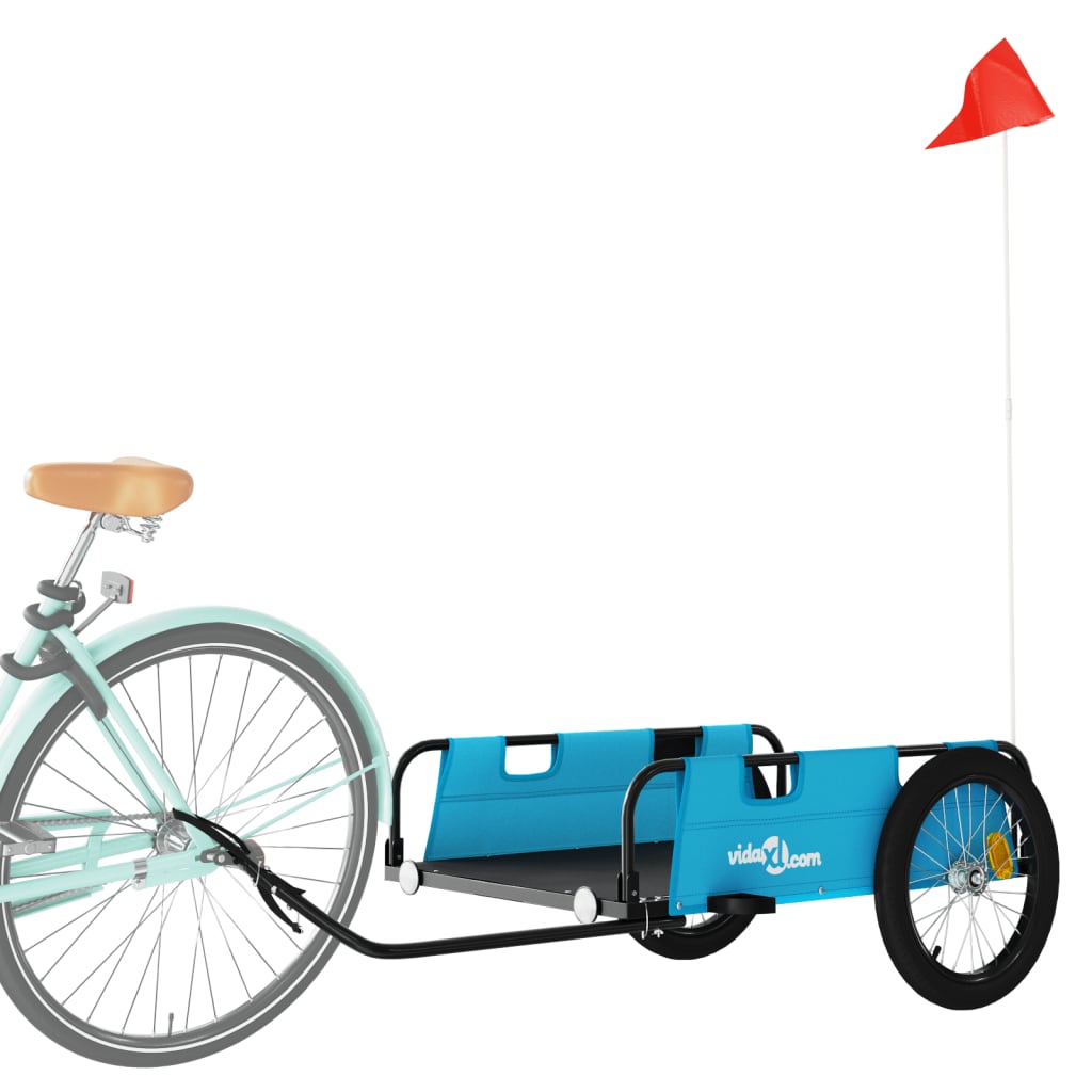 Bike Trailer Blue Oxford Fabric And Iron