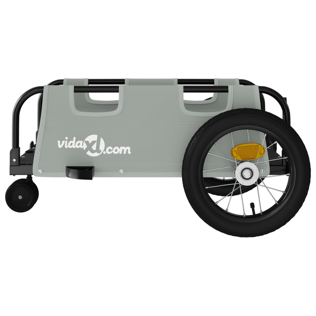 Bike Trailer Grey Oxford Fabric And Iron