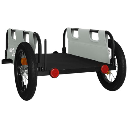 Bike Trailer Grey Oxford Fabric And Iron