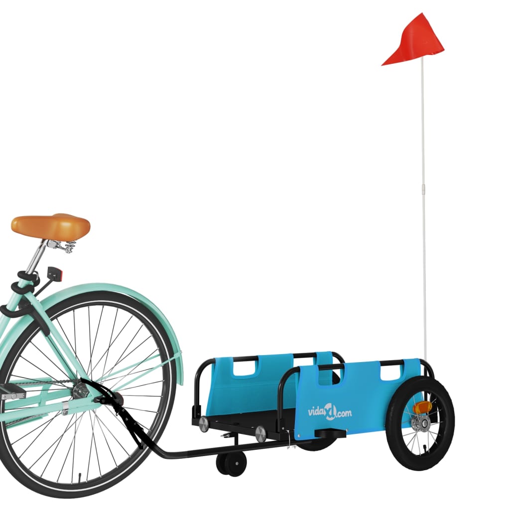 Bike Trailer Blue Oxford Fabric And Iron