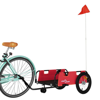 Bike Trailer Red Oxford Fabric And Iron