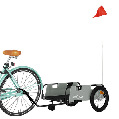 Bike Trailer Grey Oxford Fabric And Iron