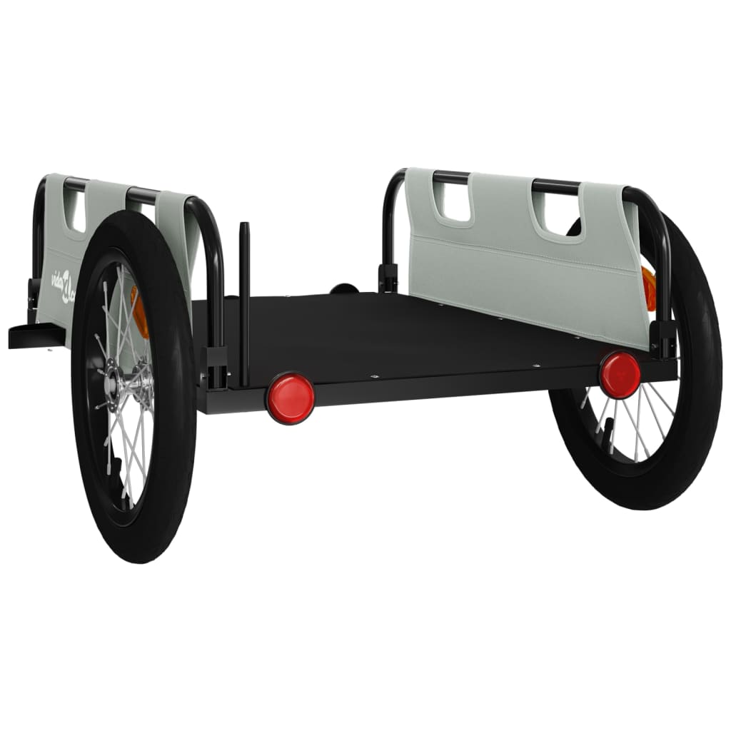 Bike Trailer Grey Oxford Fabric And Iron