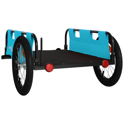 Bike Trailer Blue Oxford Fabric And Iron