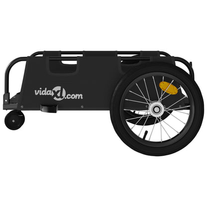 Bike Trailer Black Oxford Fabric And Iron