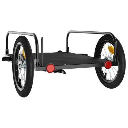 Bike Trailer Black 126X63X34 Cm Iron