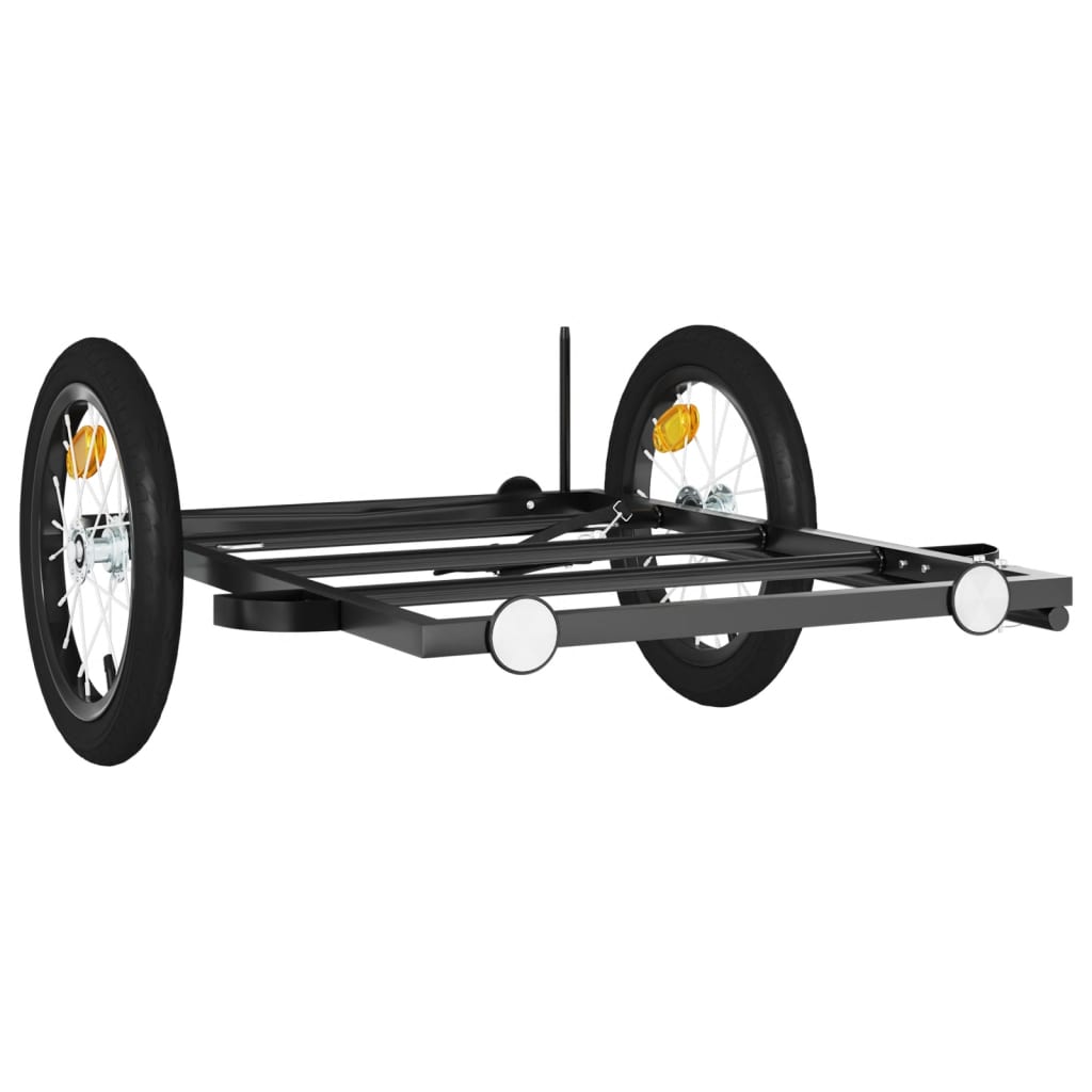 Bike Trailer Black 126X63X34 Cm Iron