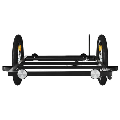 Bike Trailer Black 126X63X34 Cm Iron