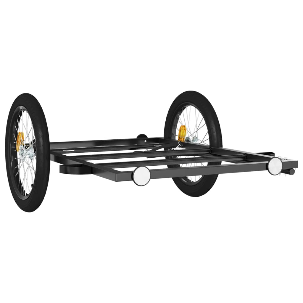 Bike Trailer Black 135X68X37 Cm Iron