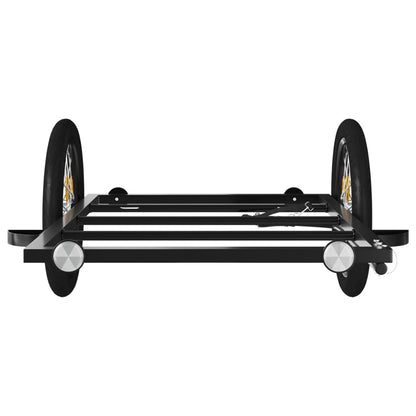 Bike Trailer Black 135X68X37 Cm Iron