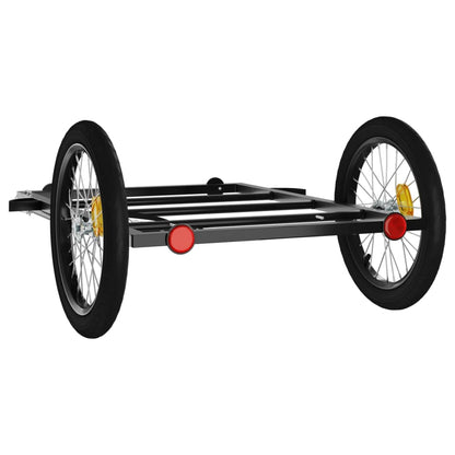 Bike Trailer Black 135X68X37 Cm Iron