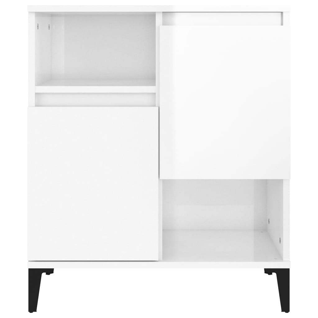 Sideboards 2 Pcs High Gloss White 60X35X70 Cm Engineered Wood