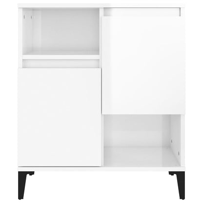 Sideboards 2 Pcs High Gloss White 60X35X70 Cm Engineered Wood