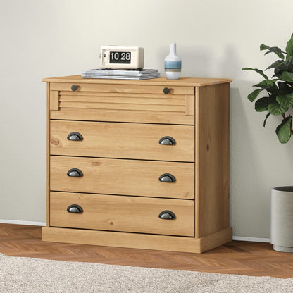 Chest Of Drawers Vigo 80X40X76 Cm Solid Wood Pine