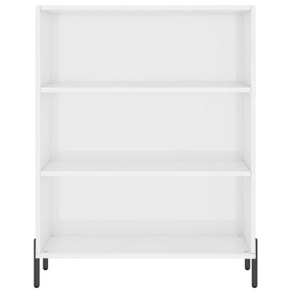 Shelf Cabinet High Gloss White 69.5X32.5X90 Cm Engineered Wood