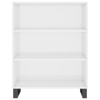 Shelf Cabinet High Gloss White 69.5X32.5X90 Cm Engineered Wood