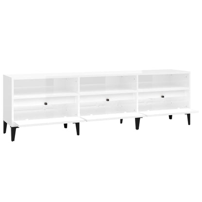 Tv Cabinet High Gloss White 150X30X44.5 Cm Engineered Wood