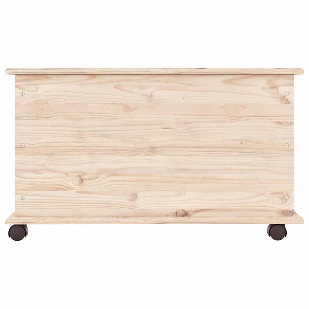 Storage Chest With Wheels Alta 73X39.5X44 Cm Solid Wood Pine