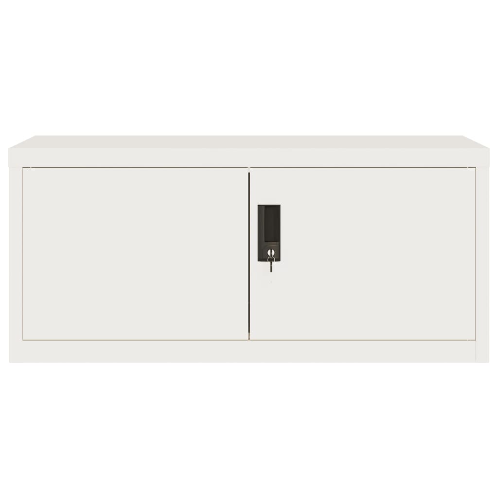 File Cabinet White 90X40X40 Cm Steel