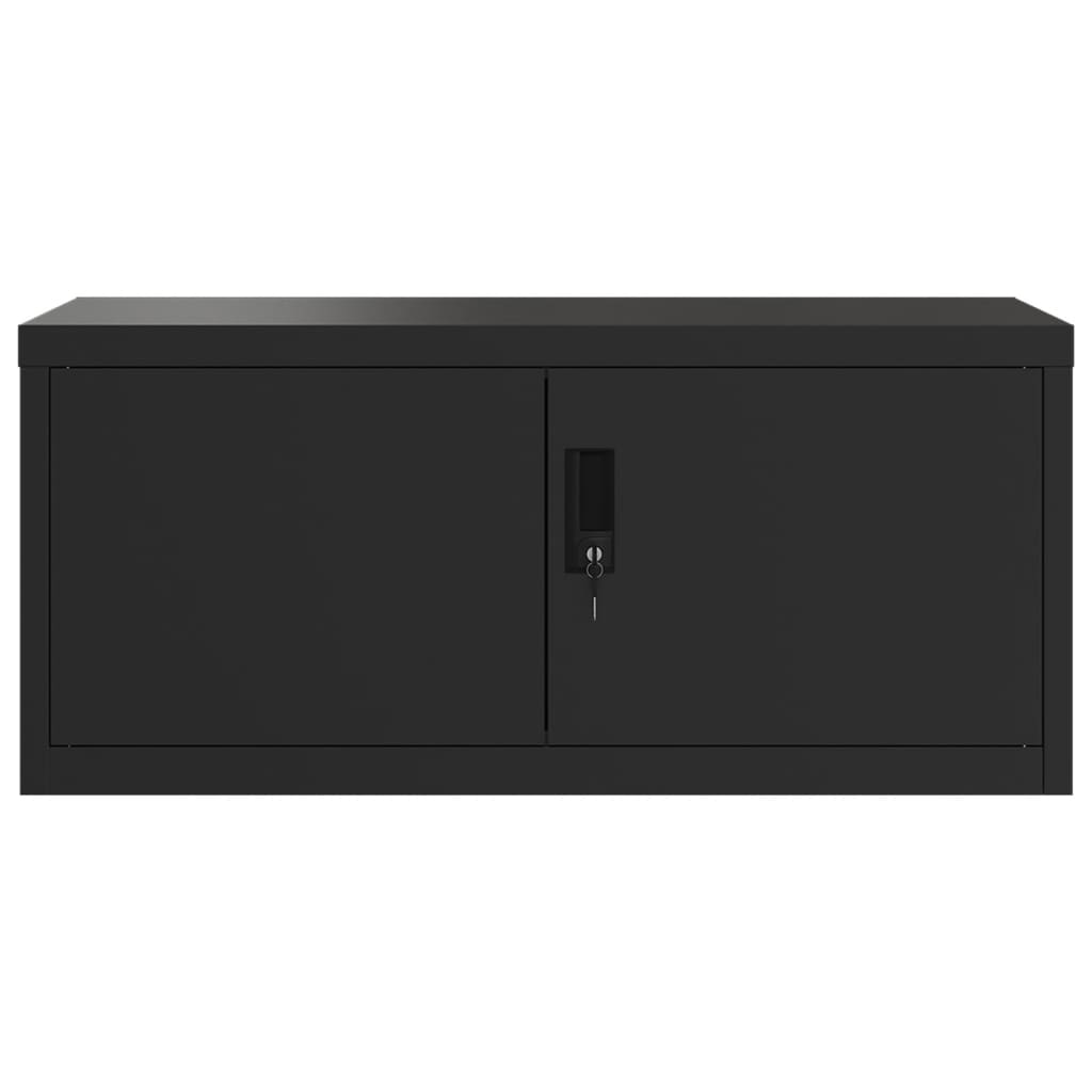 File Cabinet Black 90X40X40 Cm Steel