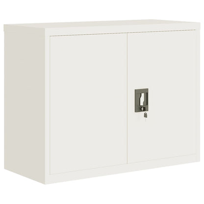 File Cabinet White 90X40X70 Cm Steel