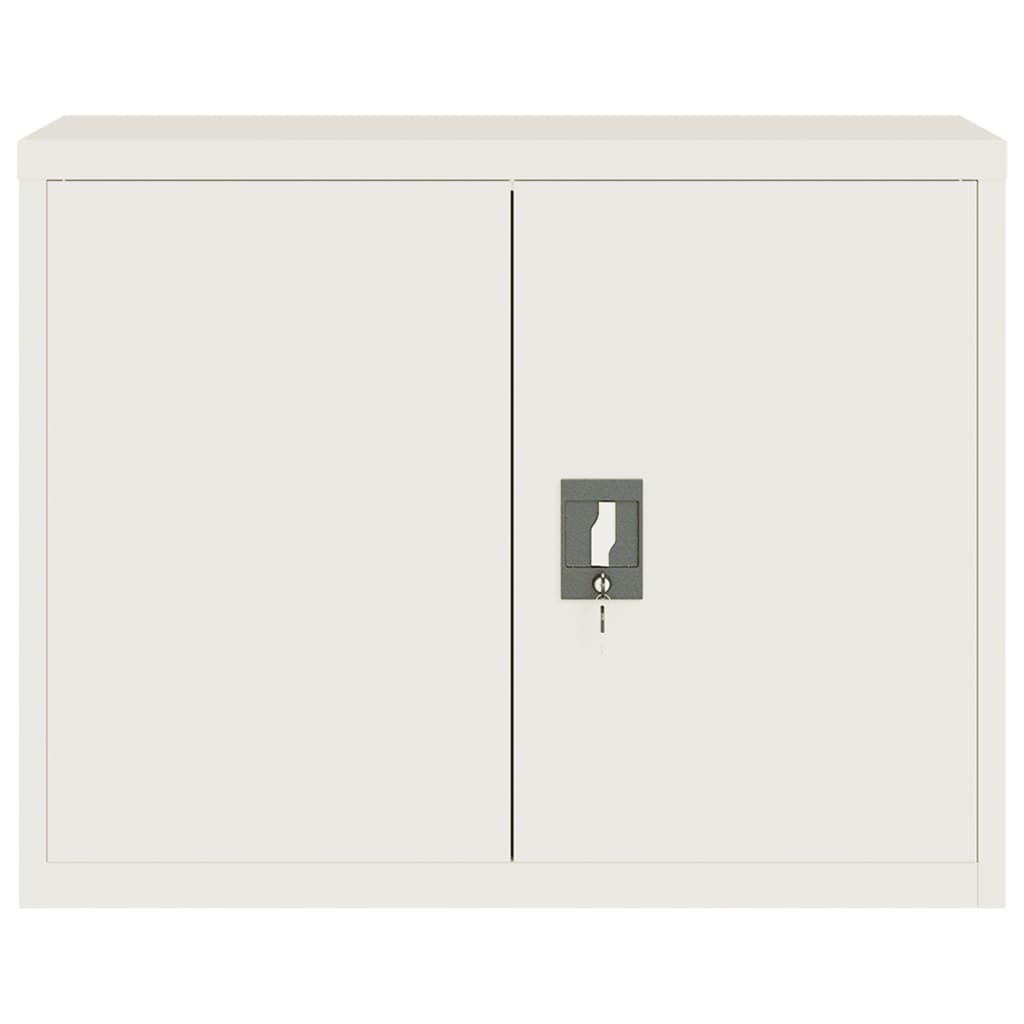 File Cabinet White 90X40X70 Cm Steel