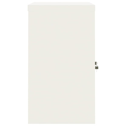 File Cabinet White 90X40X70 Cm Steel