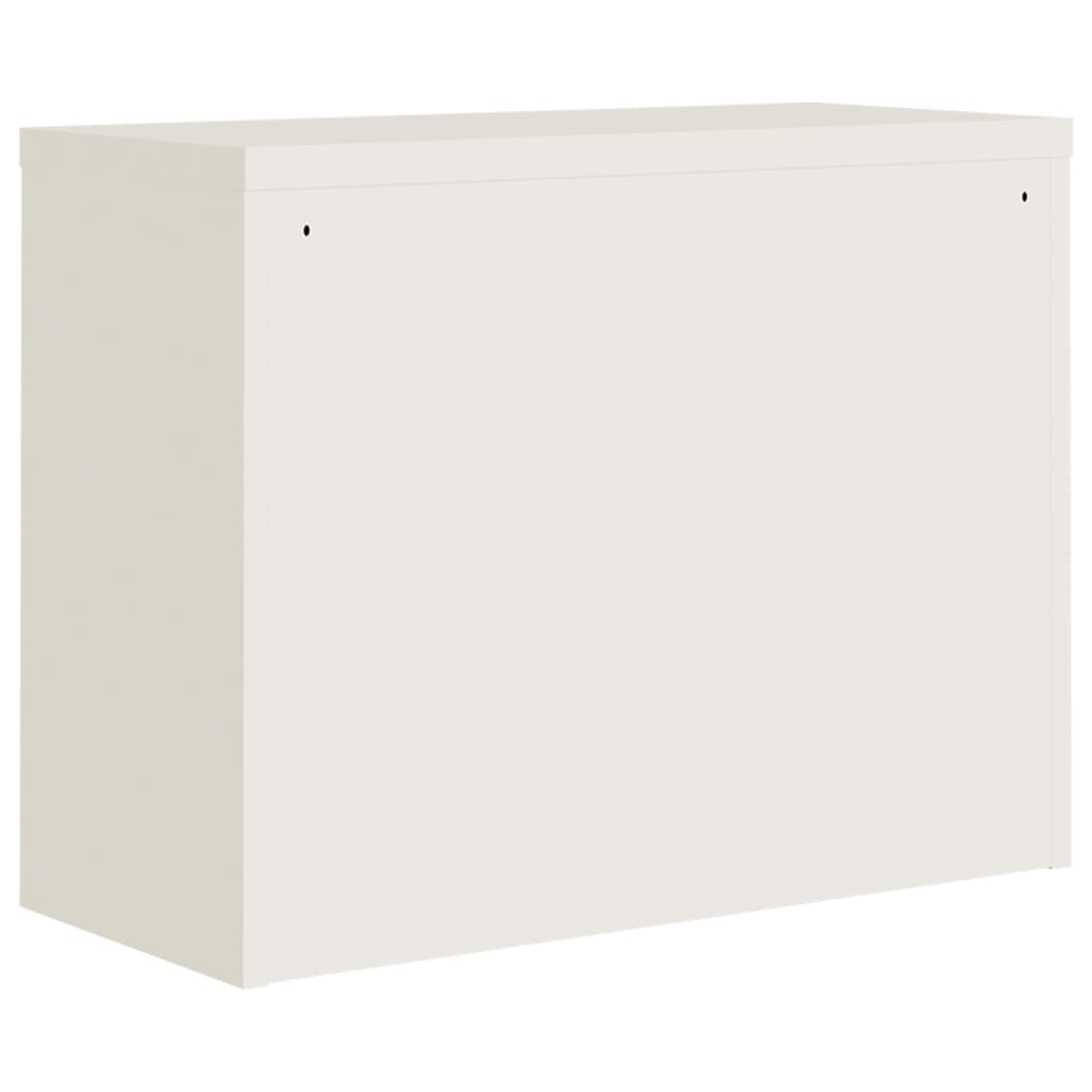 File Cabinet White 90X40X70 Cm Steel