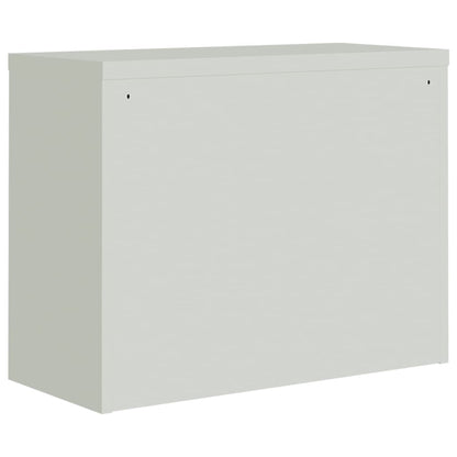 File Cabinet Light Grey And Blue 90X40X70 Cm Steel