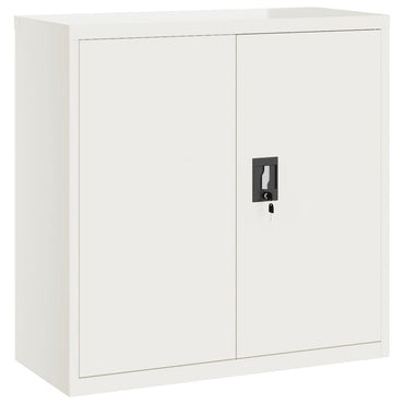 File Cabinet White 90X40X90 Cm Steel