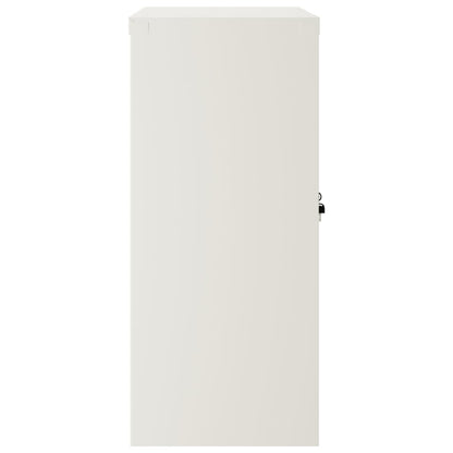 File Cabinet White 90X40X90 Cm Steel