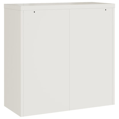 File Cabinet White 90X40X90 Cm Steel