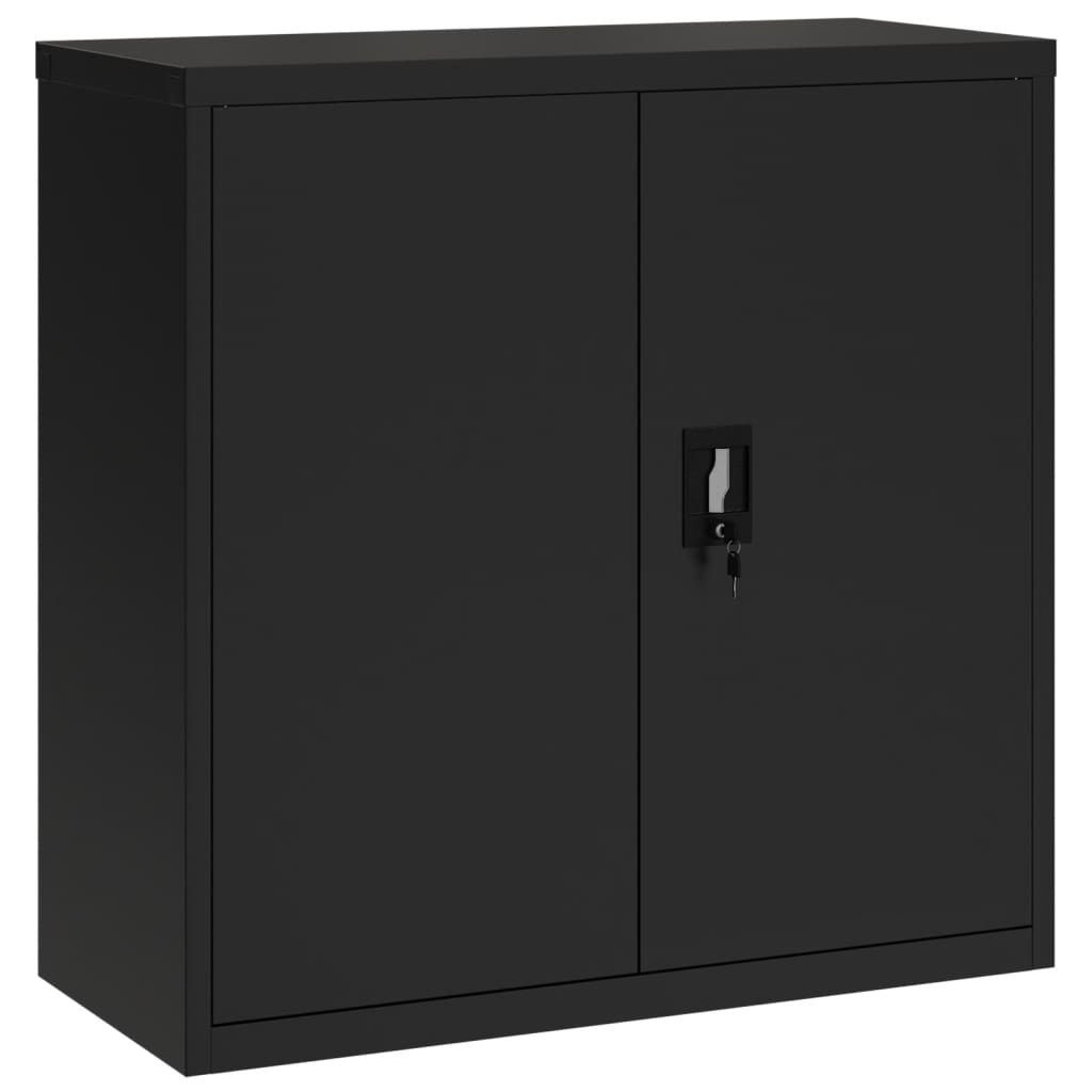 File Cabinet Black 90X40X90 Cm Steel