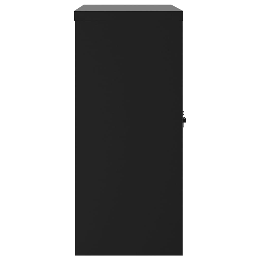 File Cabinet Black 90X40X90 Cm Steel