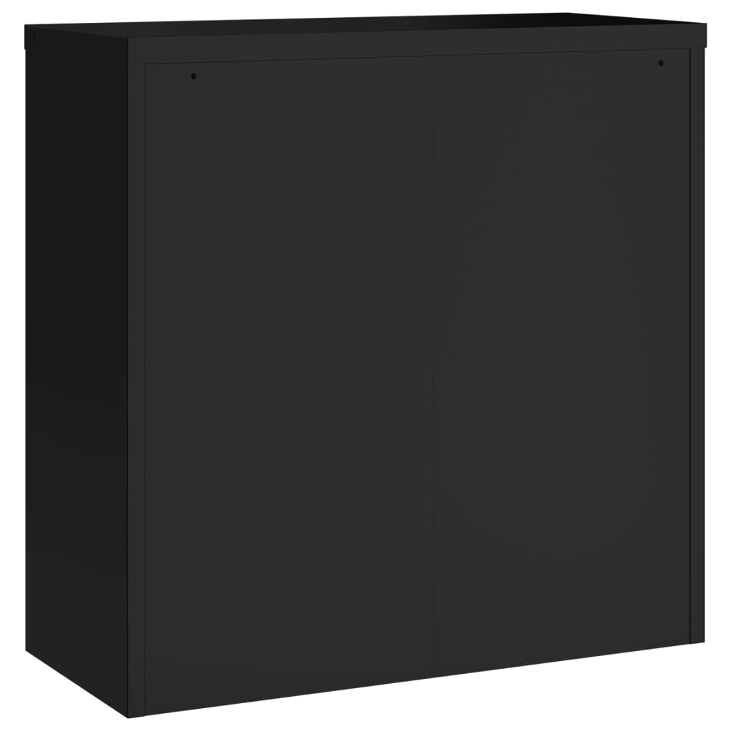 File Cabinet Black 90X40X90 Cm Steel