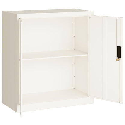 File Cabinet White 79X40X90 Cm Steel