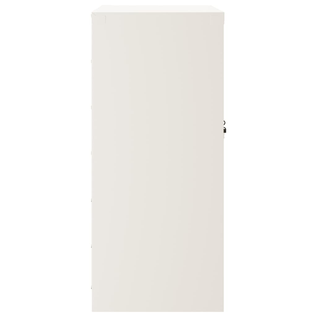 File Cabinet White 79X40X90 Cm Steel