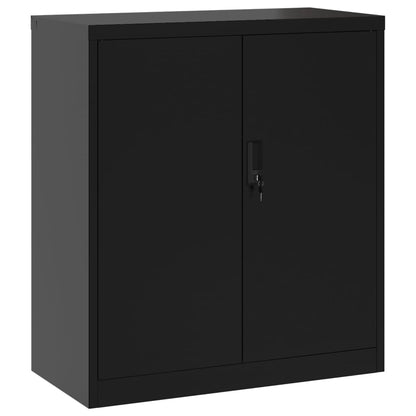 File Cabinet Black 79X40X90 Cm Steel