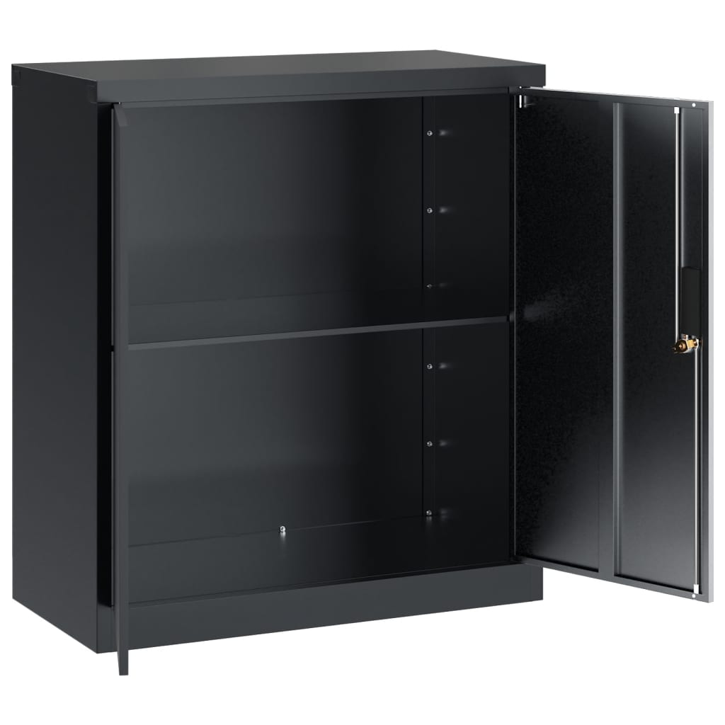 File Cabinet Anthracite 79X40X90 Cm Steel