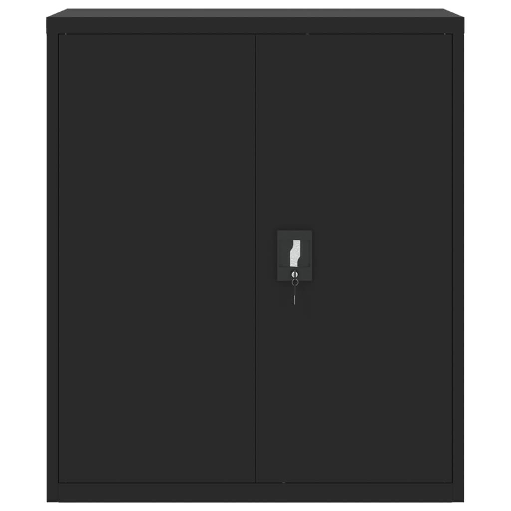 File Cabinet Black 90X40X105 Cm Steel